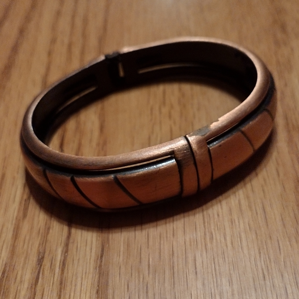 Heavy Solid Copper Cuff Bracelet - image 1